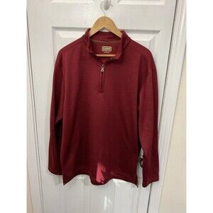 CE Schmidt Maroon 1/4 Zip Medium Maroon Sweatshirt
